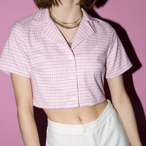 brandy Melville pink Vivian top